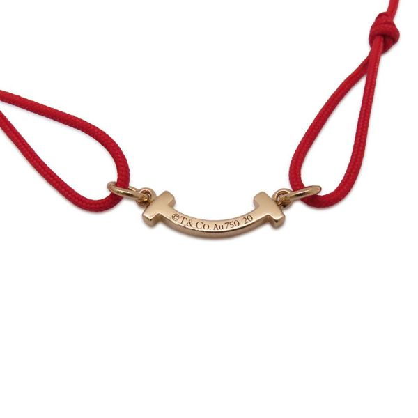 ティファニー ブレスレット Tスマイル K18PGピンクゴールド オンライン限定 74862993 Tiffany&Co. レッドコード