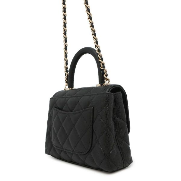 シャネル ハンドバッグ マトラッセ ココハンドル ミニミニ キャビアスキン AP4244 2wayチェーンショルダーバッグ 黒