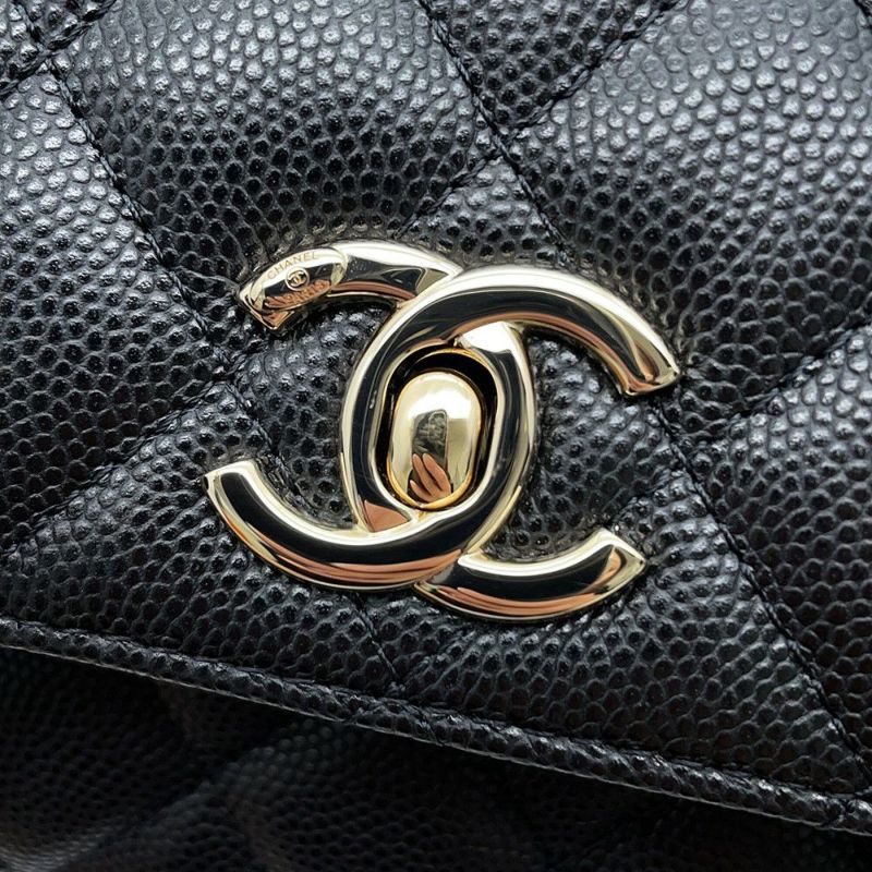 シャネル ハンドバッグ マトラッセ ココハンドル ミニミニ キャビアスキン AP4244 2wayチェーンショルダーバッグ 黒