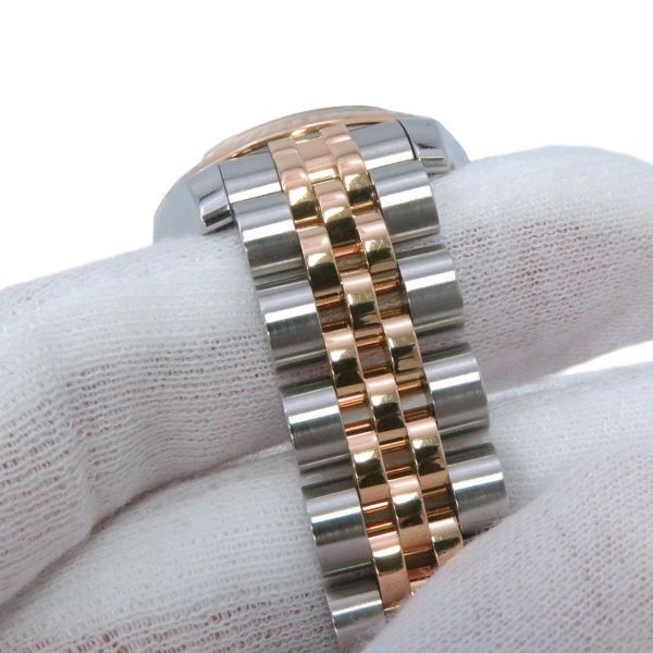 ロレックス デイトジャスト SS/K18PG エバーローズゴールド 179171NG ブラックシェル文字盤 10PD