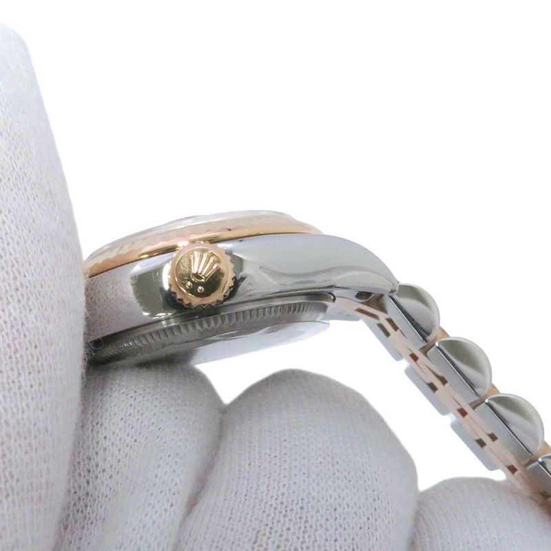 ロレックス デイトジャスト SS/K18PG エバーローズゴールド 179171NG ブラックシェル文字盤 10PD