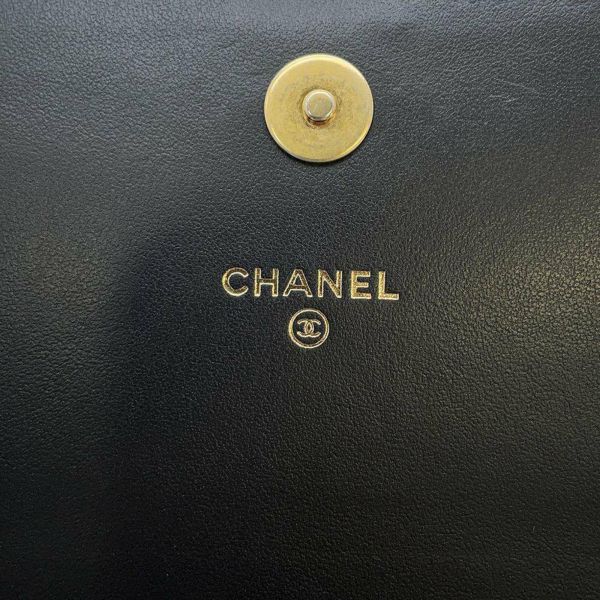 シャネル チェーンショルダーフォンケース ボーイシャネル  キャビアスキン AP3013 CHANEL ポシェット 黒