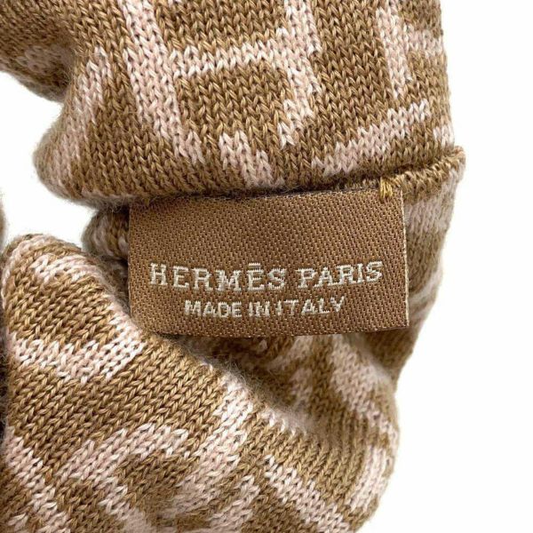 エルメス シュシュ クラウディア ナウサモチーフ カシミヤ シルク HERMES ヘアアクセサリー