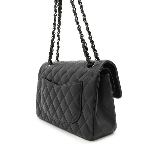 シャネル チェーンショルダーバッグ マトラッセ23 ココマーク ダブルチェーン ラムスキン A01113 CHANEL バッグ 黒