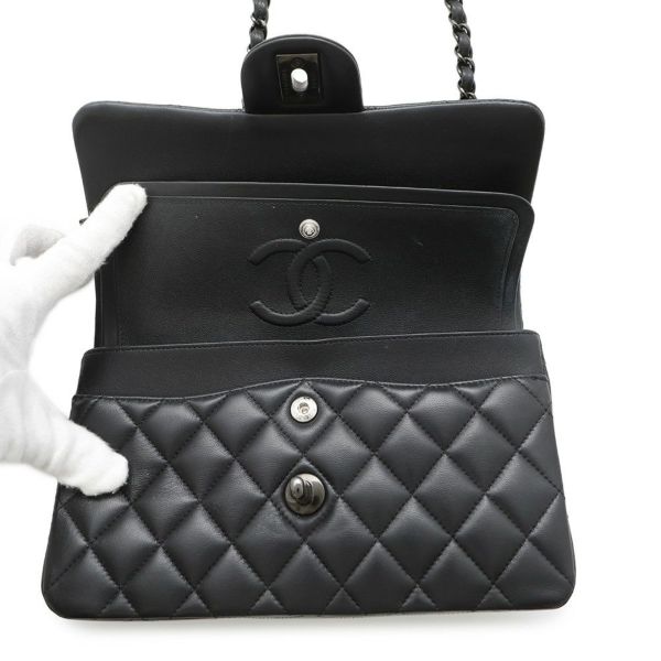 シャネル チェーンショルダーバッグ マトラッセ23 ココマーク ダブルチェーン ラムスキン A01113 CHANEL バッグ 黒