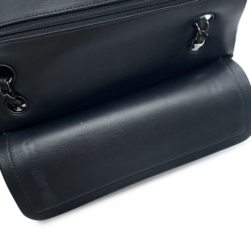 シャネル チェーンショルダーバッグ マトラッセ23 ココマーク ダブルチェーン ラムスキン A01113 CHANEL バッグ 黒