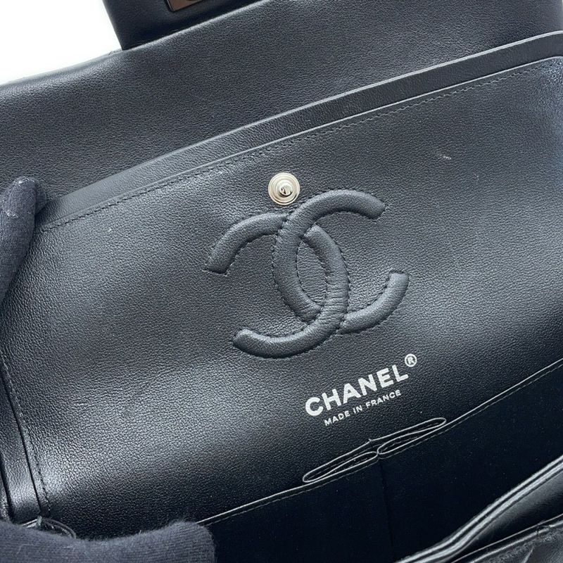 シャネル チェーンショルダーバッグ マトラッセ23 ココマーク ダブルチェーン ラムスキン A01113 CHANEL バッグ 黒