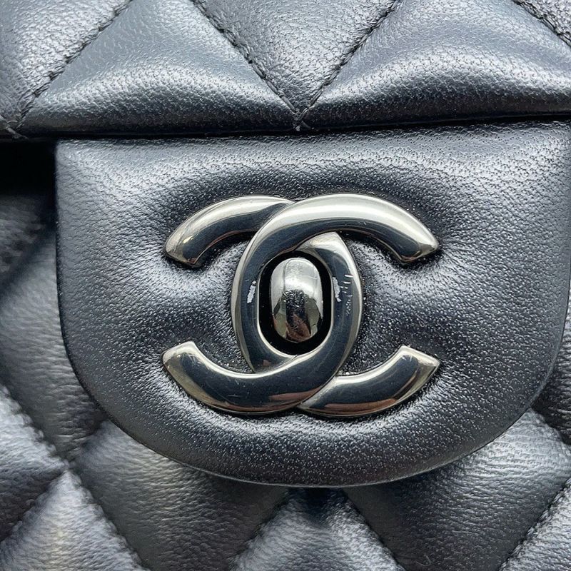 シャネル チェーンショルダーバッグ マトラッセ23 ココマーク ダブルチェーン ラムスキン A01113 CHANEL バッグ 黒