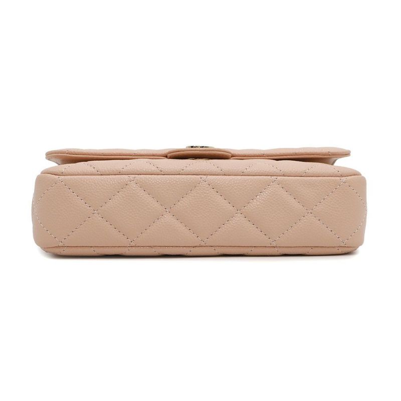 シャネル チェーンショルダーバッグ フラップ フォンケース マトラッセ ココマーク キャビアスキン AP2096 CHANEL ポシェット