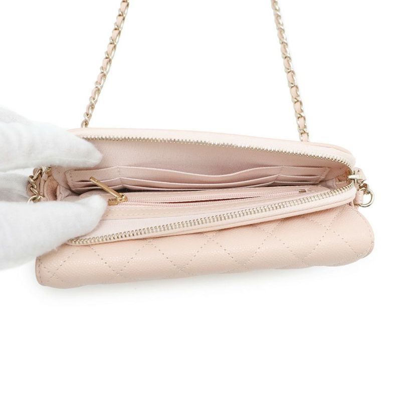 シャネル チェーンショルダーバッグ フラップ フォンケース マトラッセ ココマーク キャビアスキン AP2096 CHANEL ポシェット