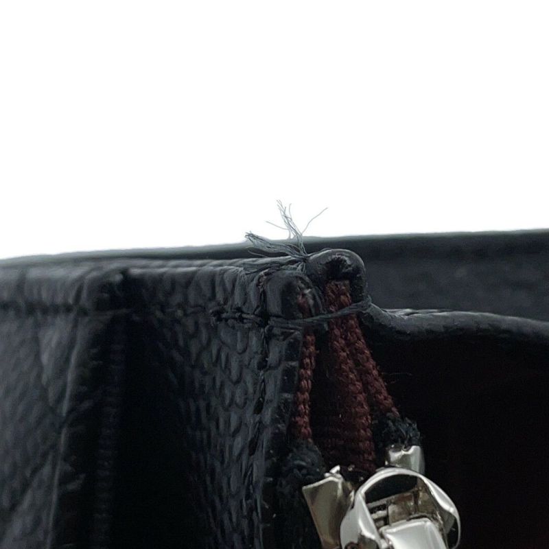 シャネル チェーンウォレット マトラッセ ココマーク キャビアスキン A33814 CHANEL 財布 黒