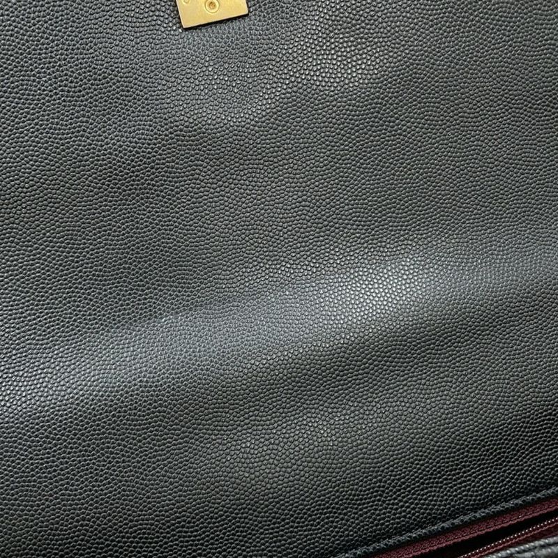 シャネル ハンドバッグ マトラッセ ココマーク ハンドル フラップ キャビアスキン A92991 黒