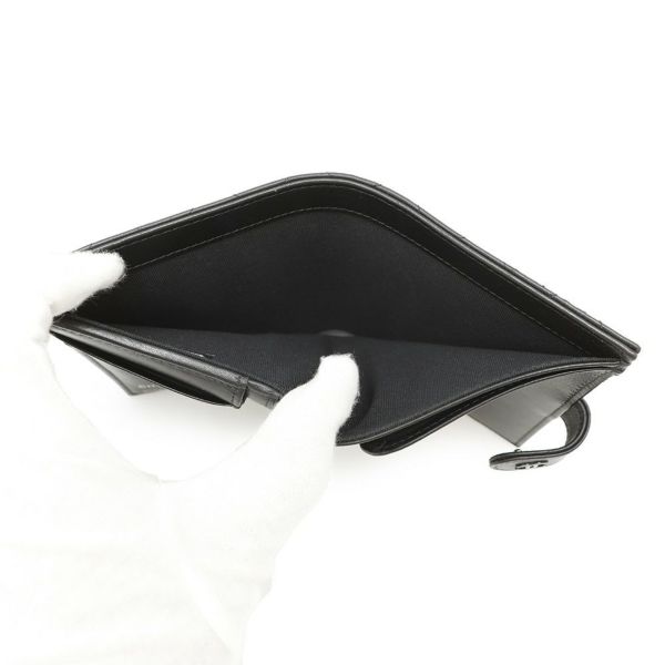 シャネル パスポートケース マトラッセ ココマーク カーフレザー AP3824 CHANEL 黒