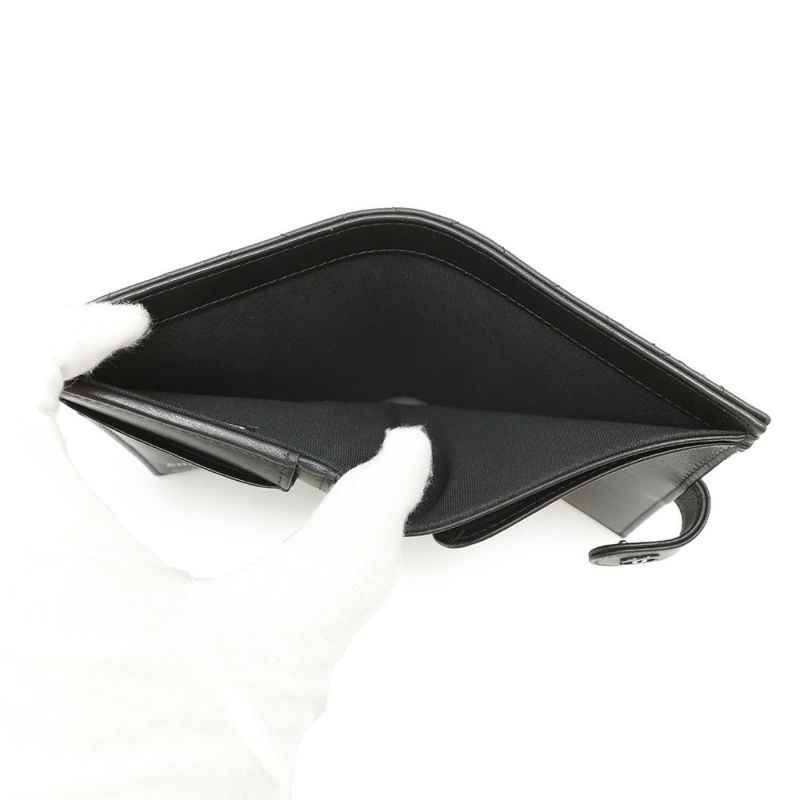 シャネル パスポートケース マトラッセ ココマーク カーフレザー AP3824 CHANEL 黒