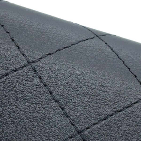 シャネル パスポートケース マトラッセ ココマーク カーフレザー AP3824 CHANEL 黒