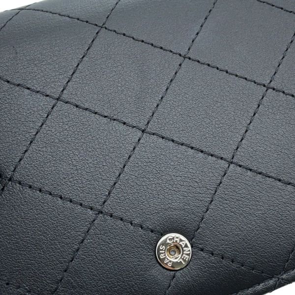 シャネル パスポートケース マトラッセ ココマーク カーフレザー AP3824 CHANEL 黒