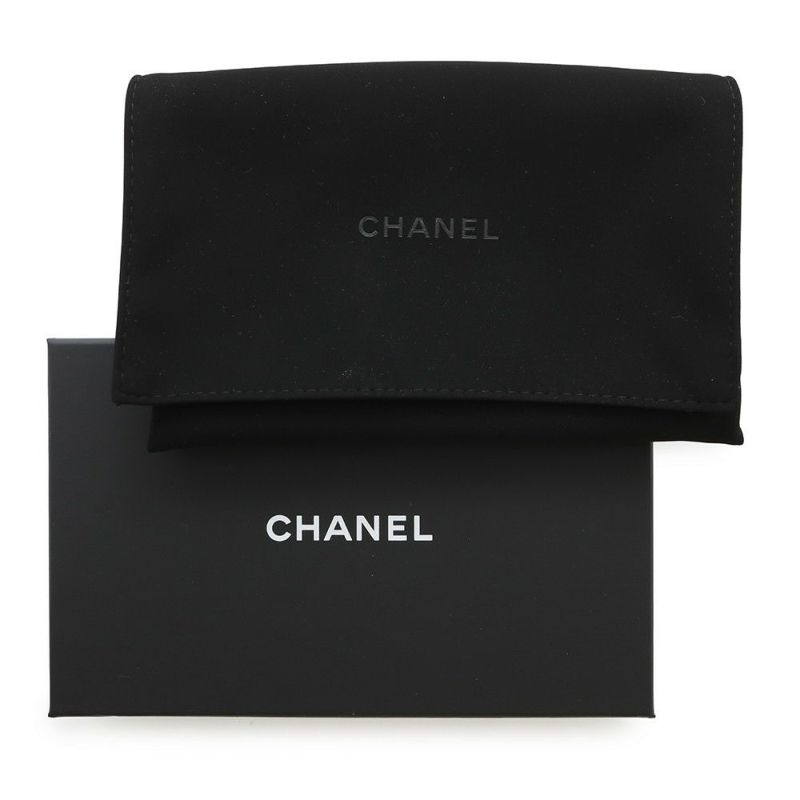 シャネル パスポートケース マトラッセ ココマーク カーフレザー AP3824 CHANEL 黒