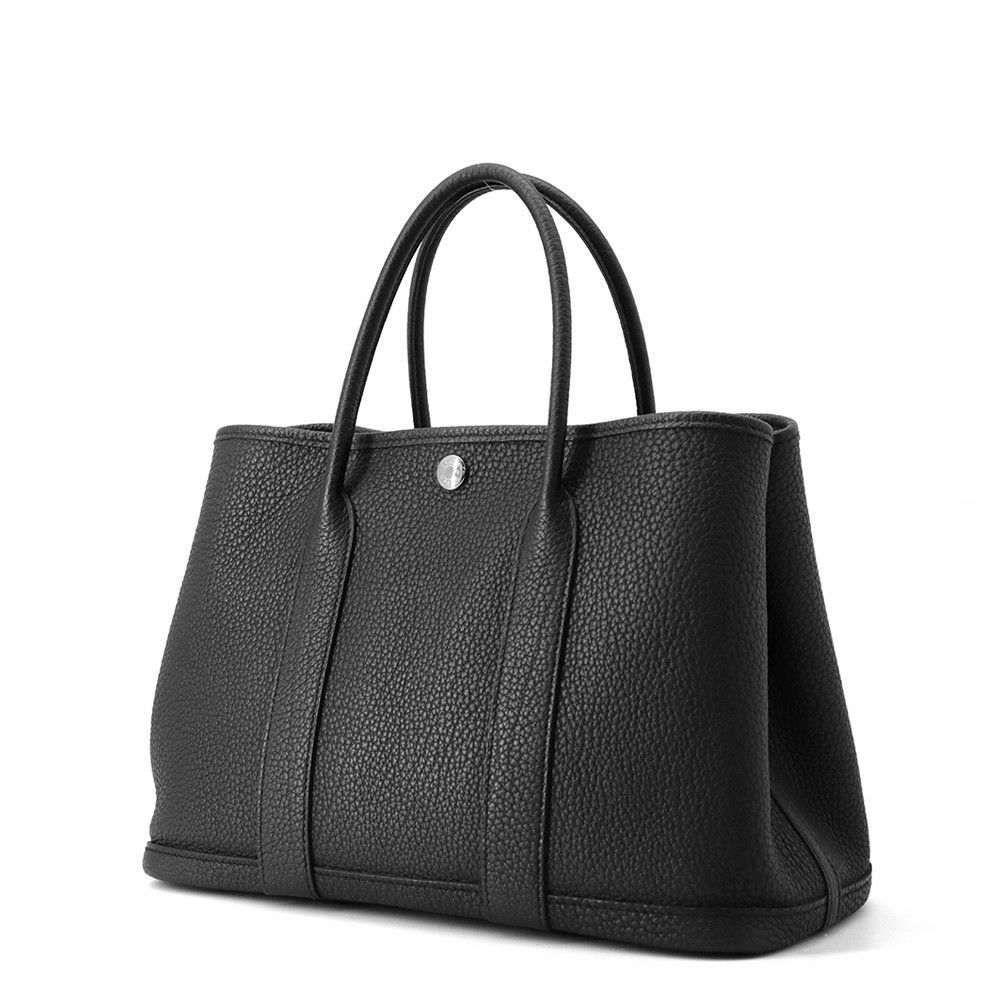 エルメス トートバッグ ガーデンパーティTPM ブラック/シルバー金具 ネゴンダ U刻印 黒