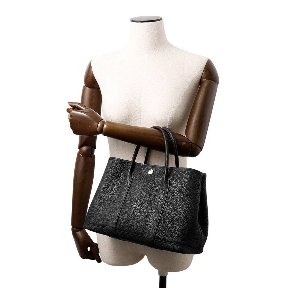 エルメス トートバッグ ガーデンパーティTPM ブラック/シルバー金具 ネゴンダ U刻印 黒