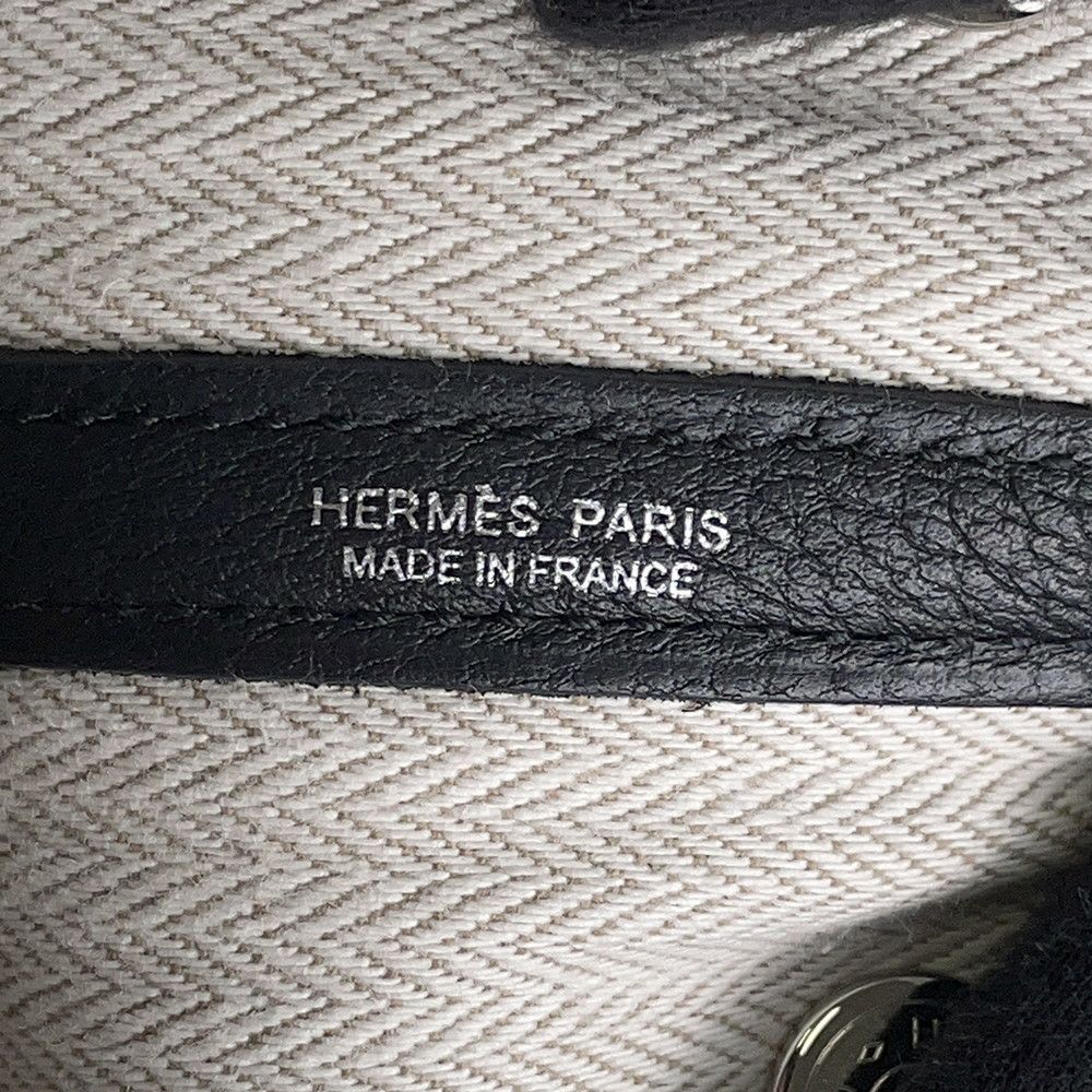 エルメス トートバッグ ガーデンパーティTPM ブラック/シルバー金具 ネゴンダ U刻印 黒