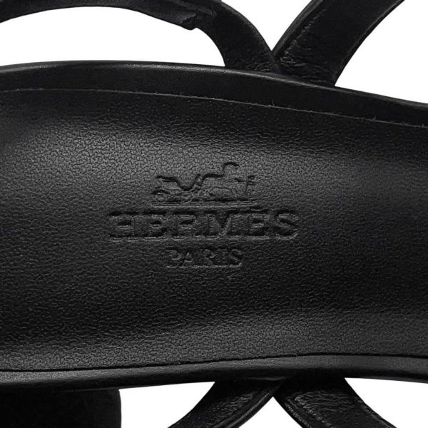 エルメス サンダル グラムール レザー レディースサイズ37 HERMES ミュール 黒