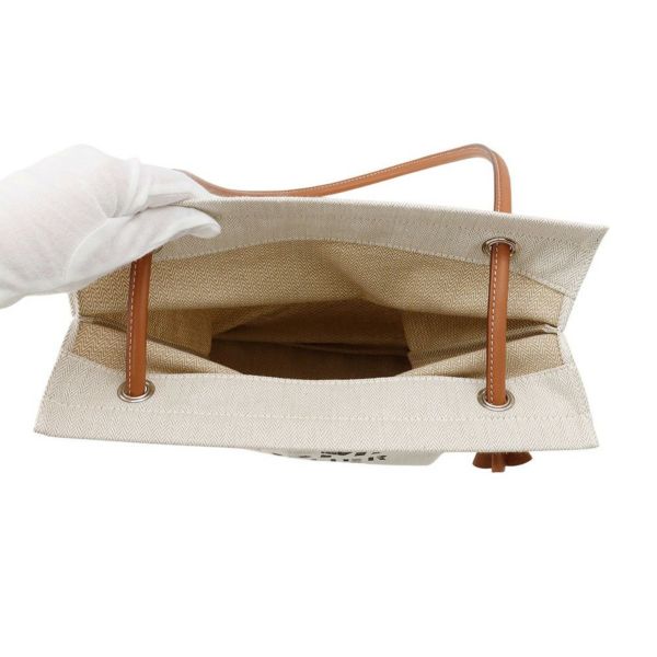 エルメス ショルダーバッグ サック アリーヌMM エクリュ/フォーヴ/シルバー金具 トワルシェブロン/バレニア B刻印