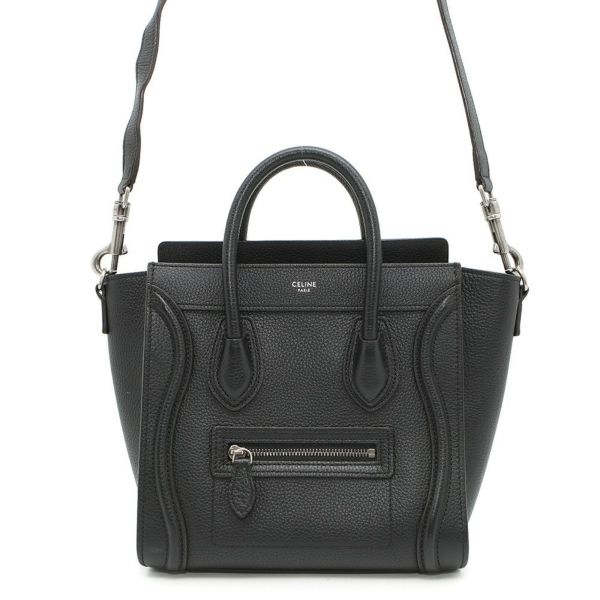 セリーヌ ハンドバッグ ラゲージ ナノショッパー 189243 CELINE 2way 黒