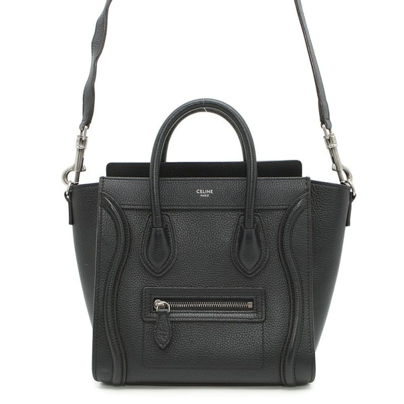 セリーヌ ハンドバッグ ラゲージ ナノショッパー 189243 CELINE 2way 黒