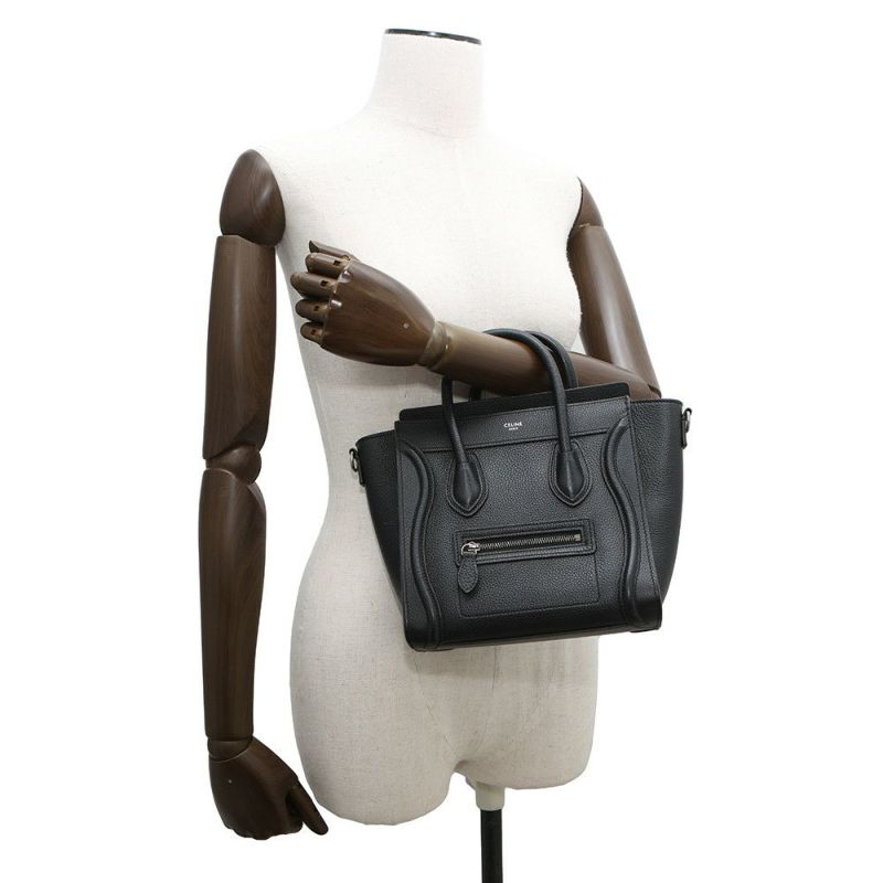 セリーヌ ハンドバッグ ラゲージ ナノショッパー 189243 CELINE 2way 黒