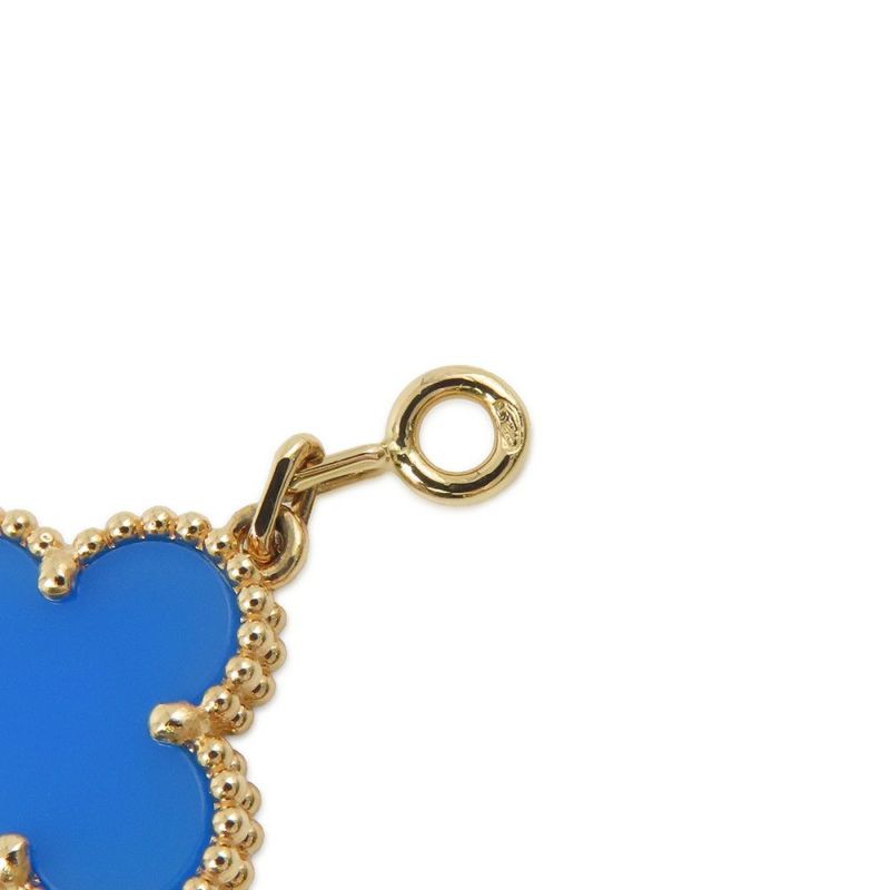 ヴァンクリーフ＆アーペル ブレスレット ヴィンテージ アルハンブラ ブレスレット 5モチーフ ブルーアゲート K18YG VCARP34900