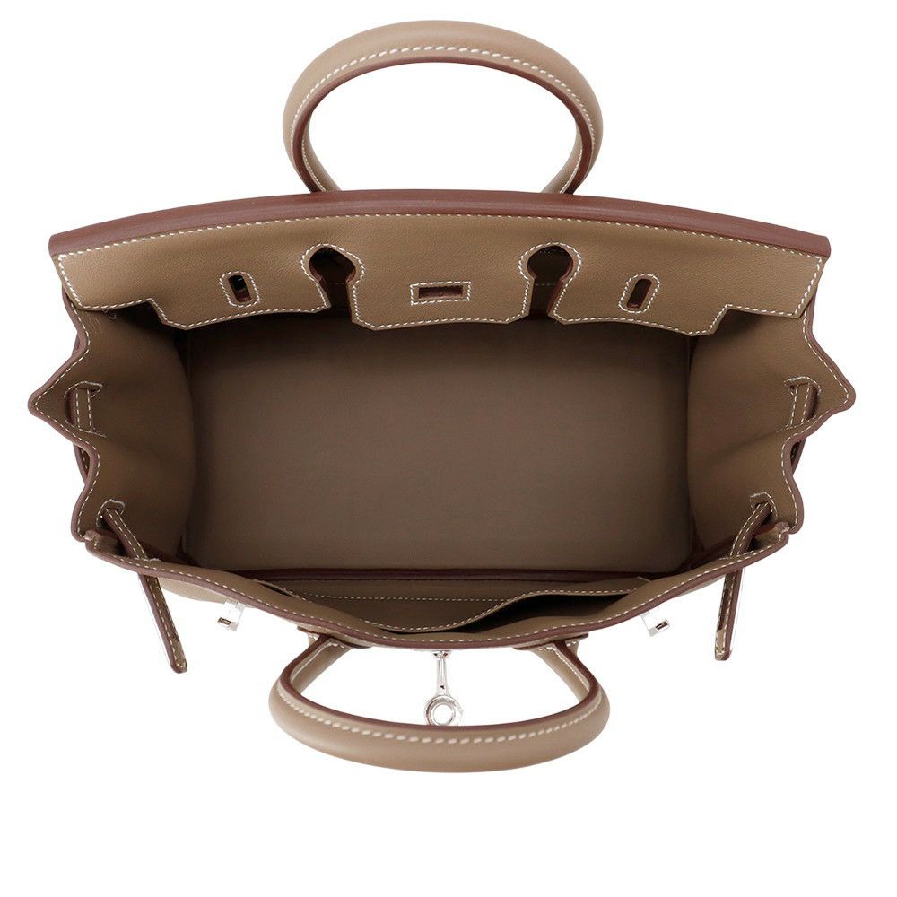 エルメス バーキン25 エトゥープ/シルバー金具 スイフト K刻印 HERMES Birkin ハンドバッグ