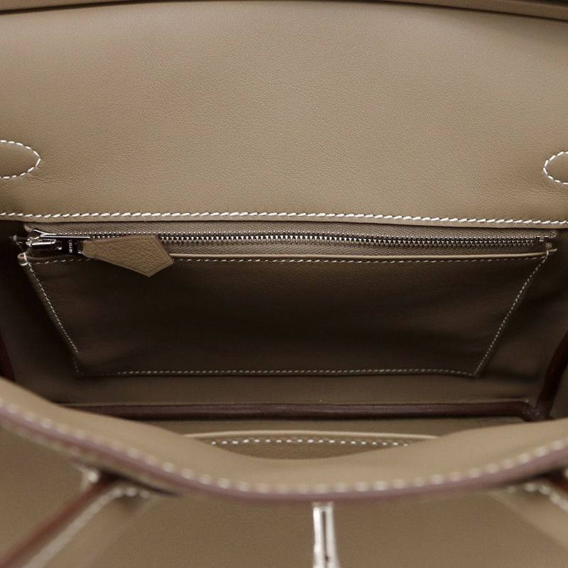 エルメス バーキン25 エトゥープ/シルバー金具 スイフト K刻印 HERMES Birkin ハンドバッグ