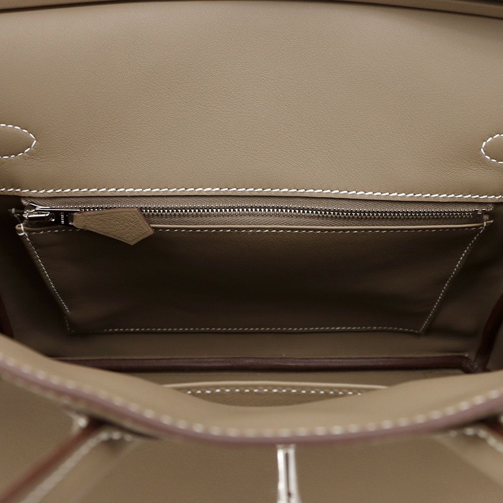 エルメス バーキン25 エトゥープ/シルバー金具 スイフト K刻印 HERMES Birkin ハンドバッグ