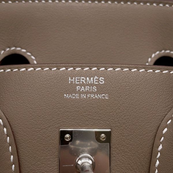 エルメス バーキン25 エトゥープ/シルバー金具 スイフト K刻印 HERMES Birkin ハンドバッグ