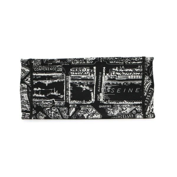 クリスチャン・ディオール トートバッグ ブックトート プラン ドゥ パリ ミディアム M1296ZOMP_M46I 黒 白