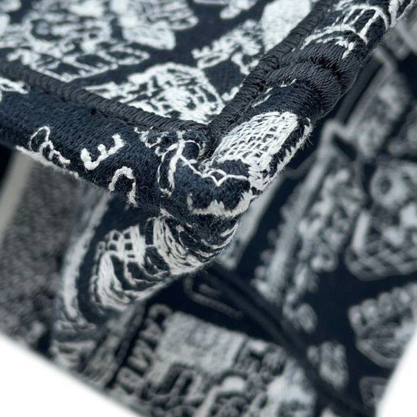 クリスチャン・ディオール トートバッグ ブックトート プラン ドゥ パリ ミディアム M1296ZOMP_M46I 黒 白