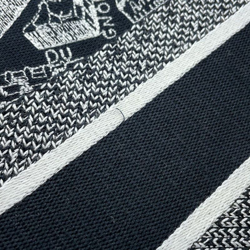 クリスチャン・ディオール トートバッグ ブックトート プラン ドゥ パリ ミディアム M1296ZOMP_M46I 黒 白