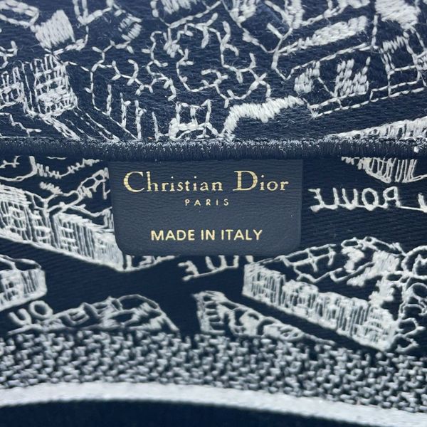 クリスチャン・ディオール トートバッグ ブックトート プラン ドゥ パリ ミディアム M1296ZOMP_M46I 黒 白