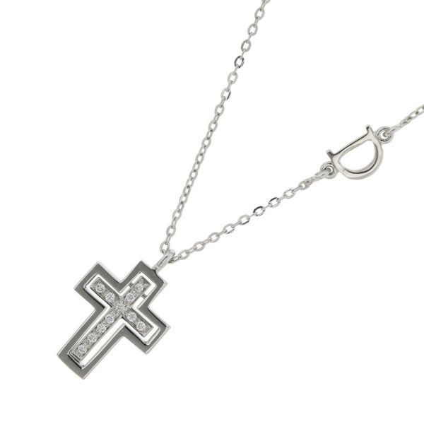 ダミアーニ DAMIANI ネックレス ベルエポックMダイヤモンド K18WG ダミアーニ DAMIANI】ネックレス ベルエポック クラウン クロス