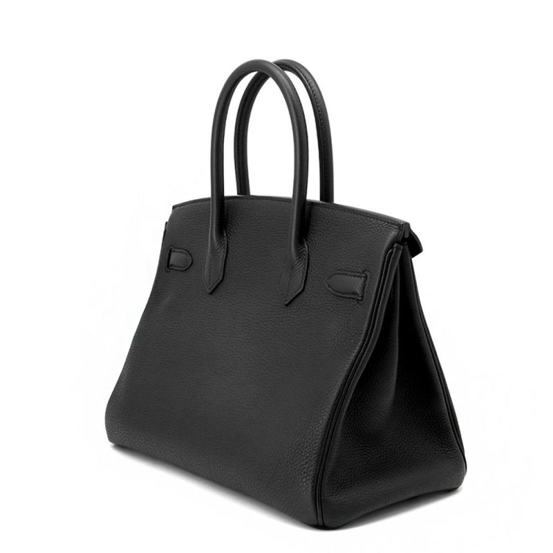 エルメス バーキン30 ブラック/ピンクゴールド金具 トゴ C刻印 HERMES Birkin ハンドバッグ 黒