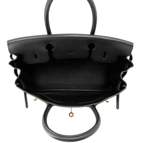 エルメス バーキン30 ブラック/ピンクゴールド金具 トゴ C刻印 HERMES Birkin ハンドバッグ 黒