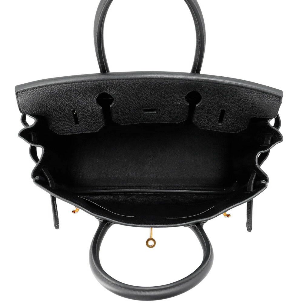 エルメス バーキン30 ブラック/ピンクゴールド金具 トゴ C刻印 HERMES Birkin ハンドバッグ 黒