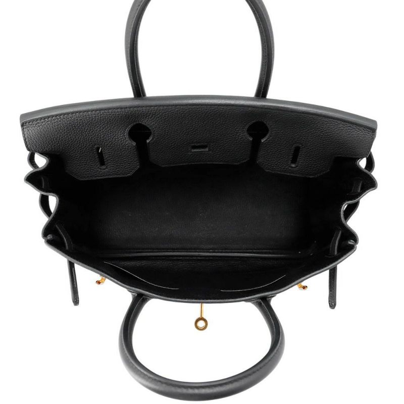 エルメス バーキン30 ブラック/ピンクゴールド金具 トゴ C刻印 HERMES Birkin ハンドバッグ 黒