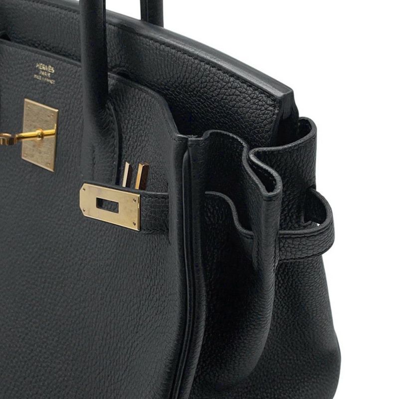 エルメス バーキン30 ブラック/ピンクゴールド金具 トゴ C刻印 HERMES Birkin ハンドバッグ 黒