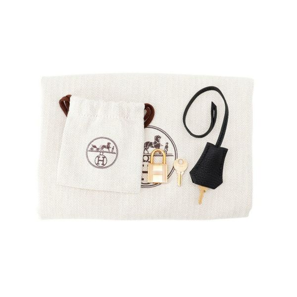 エルメス バーキン30 ブラック/ピンクゴールド金具 トゴ C刻印 HERMES Birkin ハンドバッグ 黒