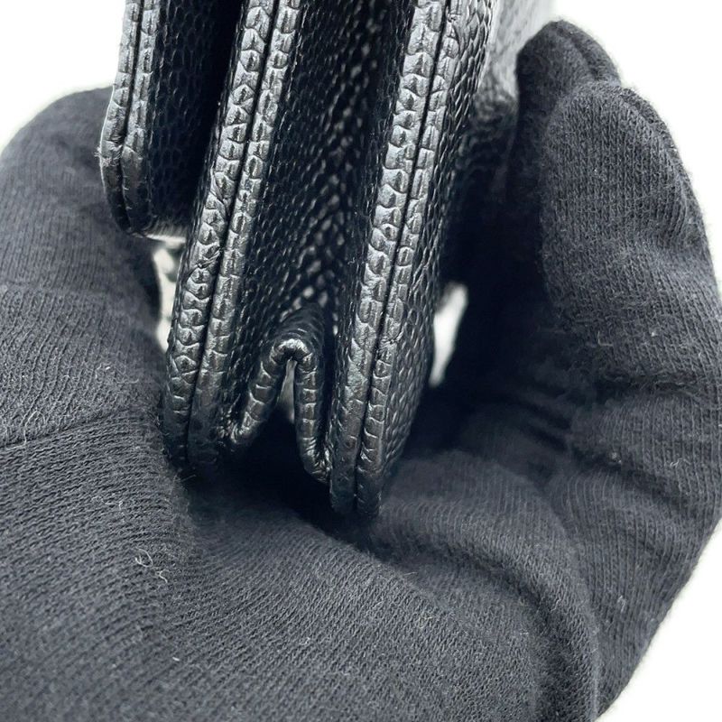 シャネル チェーンウォレット クラシック マトラッセ ココマーク キャビアスキン AP0250 CHANEL 財布 黒