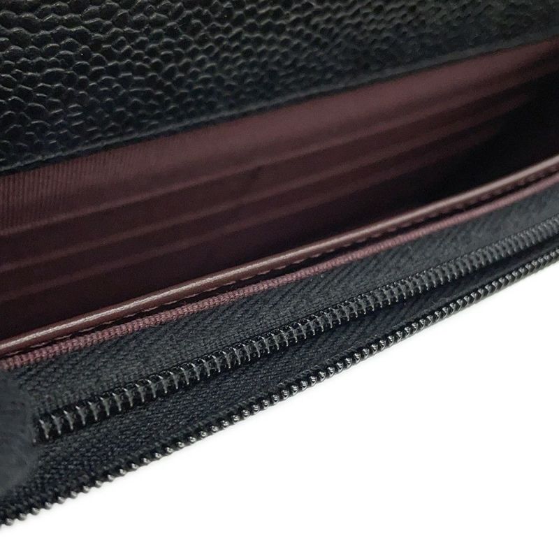 シャネル チェーンウォレット クラシック マトラッセ ココマーク キャビアスキン AP0250 CHANEL 財布 黒