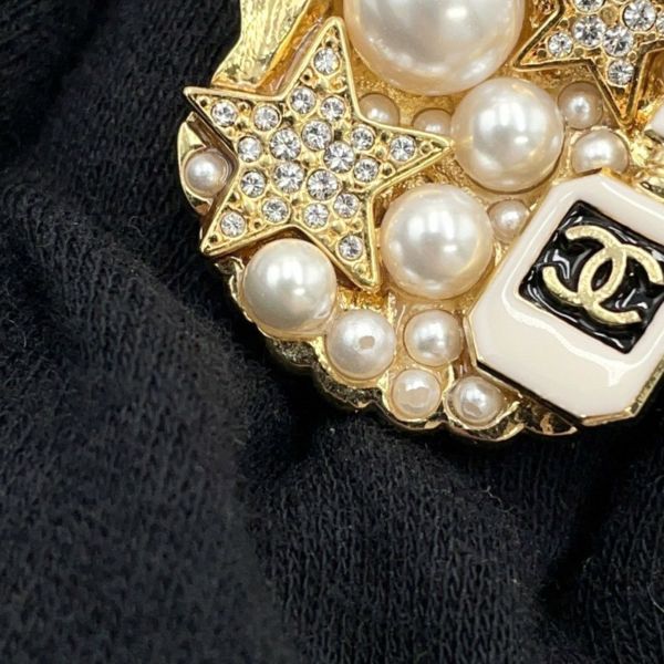 シャネル イヤリング ココマーク 貝殻モチーフ フェイクパール ラインストーン C25 C ABF071 CHANEL アクセサリー