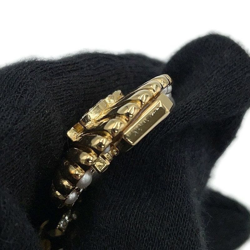 シャネル イヤリング ココマーク 貝殻モチーフ フェイクパール ラインストーン C25 C ABF071 CHANEL アクセサリー