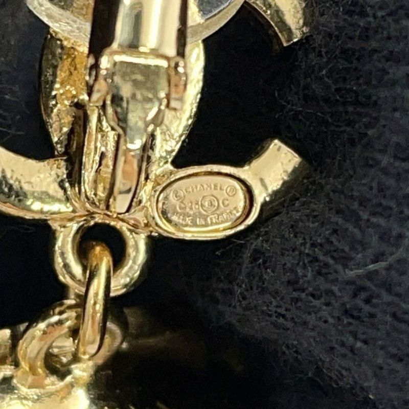 シャネル イヤリング ココマーク 貝殻モチーフ フェイクパール ラインストーン C25 C ABF071 CHANEL アクセサリー